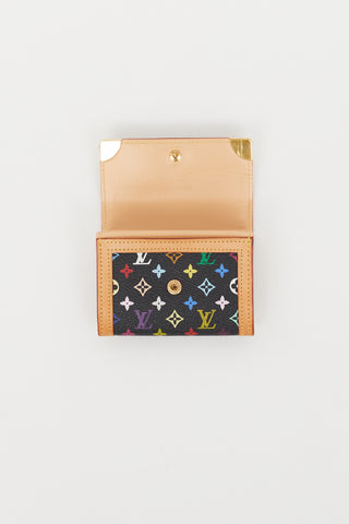 Louis Vuitton X Takashi Murakami 2004 Black 
Multi Monogram Coin Pouch