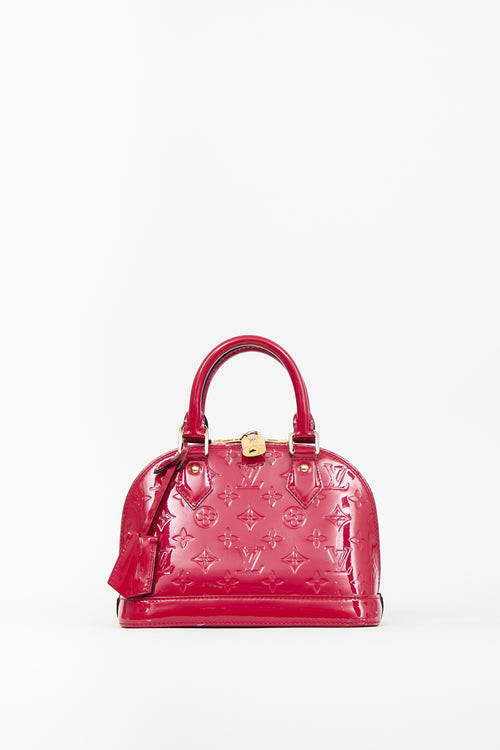 Louis Vuitton 2015 Red Monogram Vernis Alma BB Bag