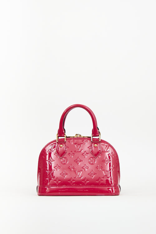 Louis Vuitton 2015 Red Monogram Vernis Alma BB Bag