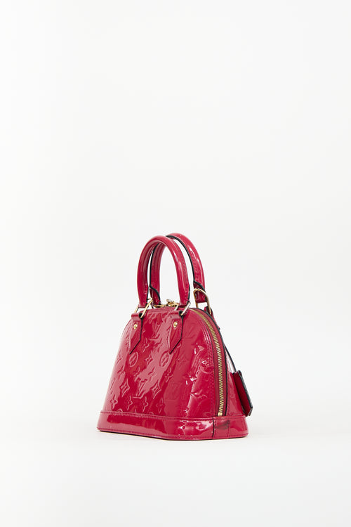 Louis Vuitton 2015 Red Monogram Vernis Alma BB Bag