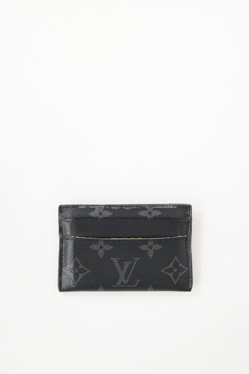 Louis Vuitton Black Monogram Eclipse Double Card Holder