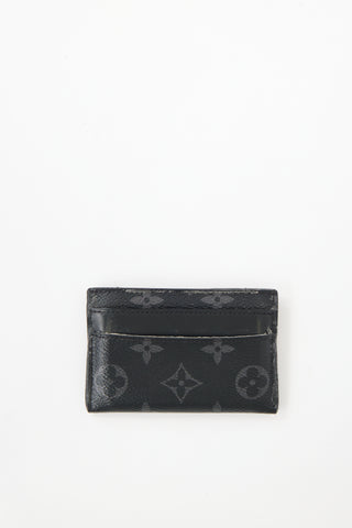 Louis Vuitton Black Monogram Eclipse Double Card Holder