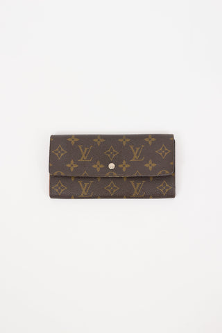 Louis Vuitton Brown Monogram Sarah Long Wallet