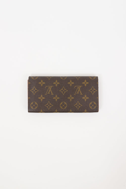 Louis Vuitton Brown Monogram Sarah Long Wallet