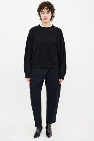 Loulou Studio Black Cashmere Pemba Sweater