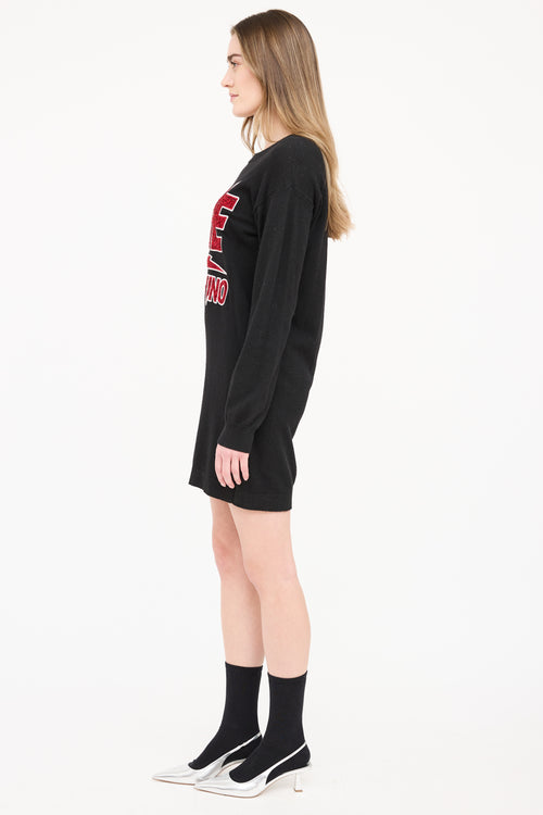 Moschino Wool Love Moschino Tinsel Logo Sweater