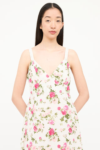 LoveShackFancy Floral Poplin Maxi Dress