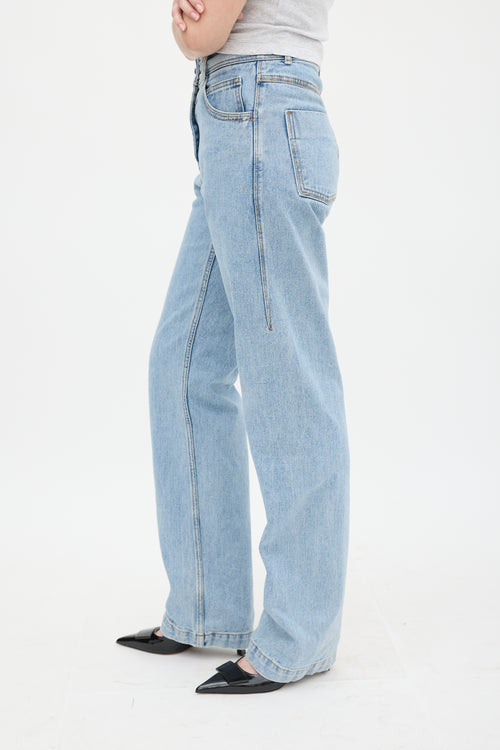 Low Classic Light Wash Straight Leg Jean