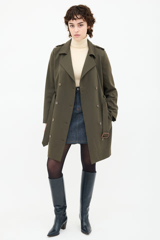 Low Classic Double Breasted Trench Coat