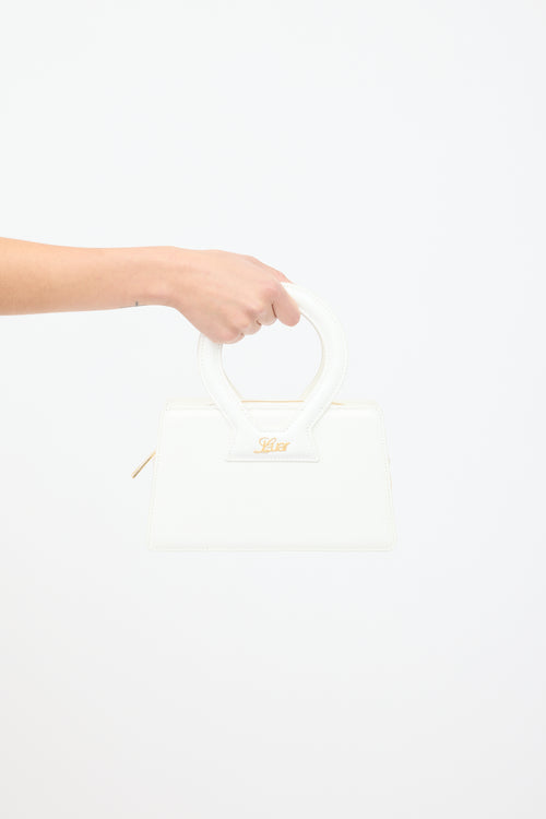 Luar X Mejuri White Patent Small Ana Crossbody Bag