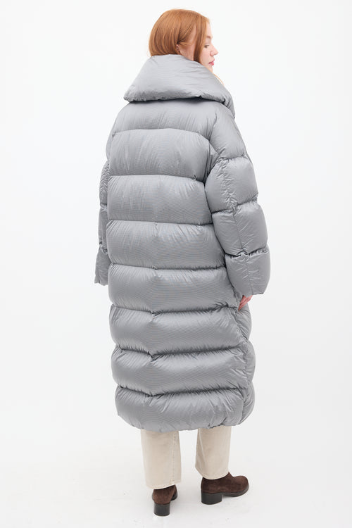 Lululemon Grey Down 
Nylon Puffer Coat