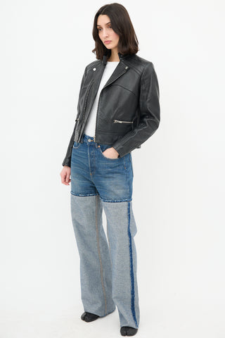 MM6 Maison Margiela Medium Wash Spliced Jeans