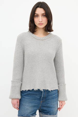 MM6 Maison Margiela Cut Out Ribbed Sweater