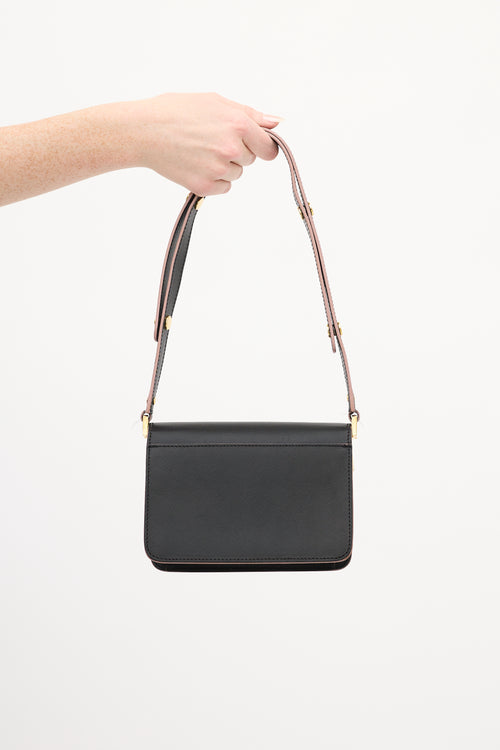 Marni Black 
Pink Leather Mini Trunk Bag