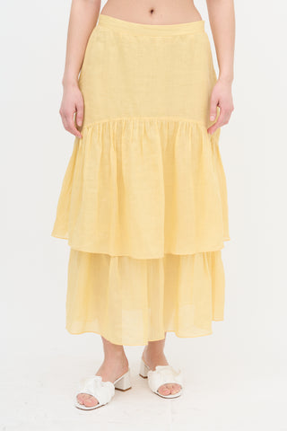 Maryam Nassir Zadeh Tiered Midi Skirt