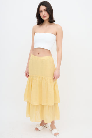 Maryam Nassir Zadeh Tiered Midi Skirt