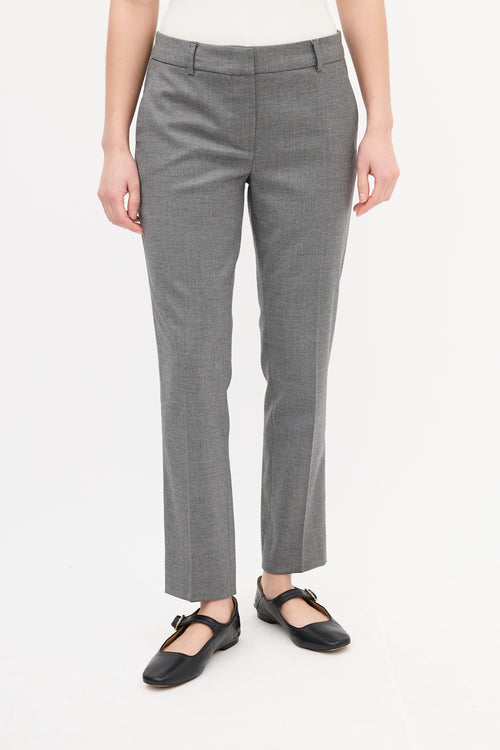 Sportmax Grey Wool Tapered Trouser