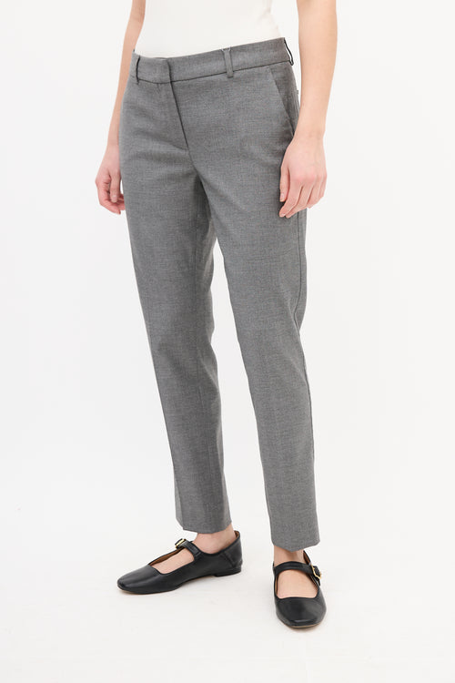 Sportmax Grey Wool Tapered Trouser