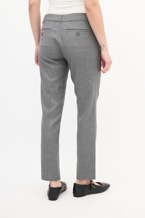 Sportmax Grey Wool Tapered Trouser