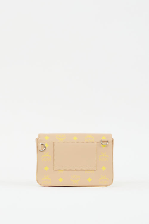 MCM Beige 
Yellow Leather Millie Crossbody Bag