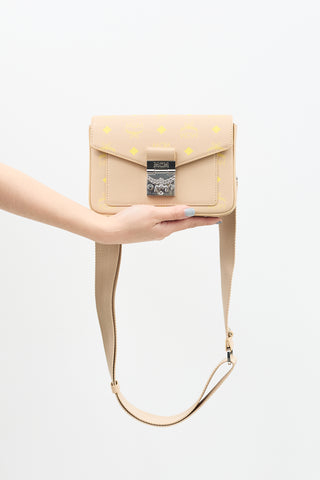 MCM Beige 
Yellow Leather Millie Crossbody Bag