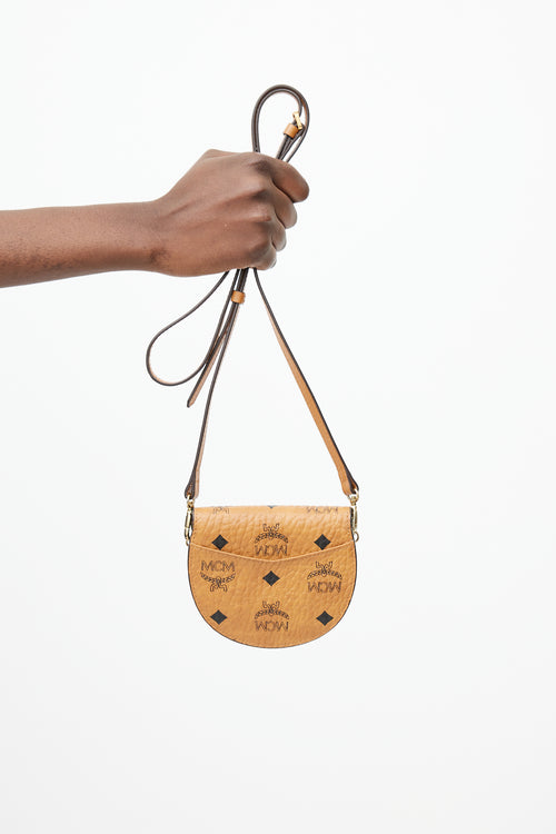 MCM Brown Visetos Patricia Monogram Mini Bag