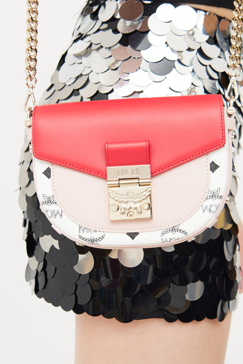 MCM Pink 
Red Patricia Mini Crossbody