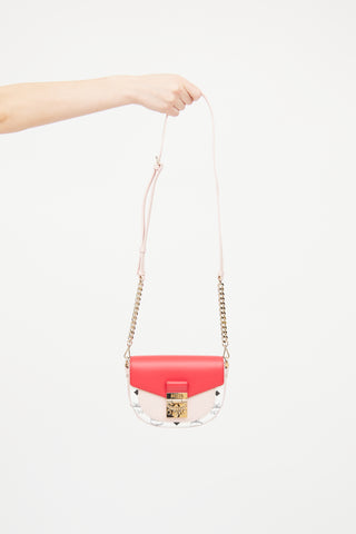 MCM Pink 
Red Patricia Mini Crossbody