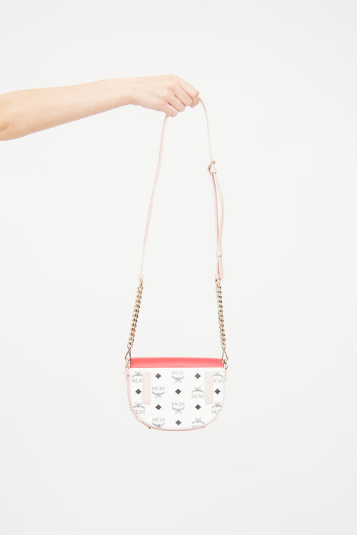 MCM Pink 
Red Patricia Mini Crossbody