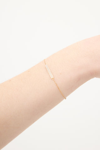 Mejuri Gold 
Diamond Pavé Bold Bar Bracelet