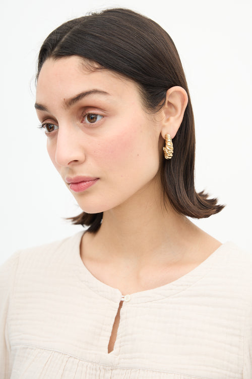 Mejuri Gold Vermeil Croissant Dôme Earrings