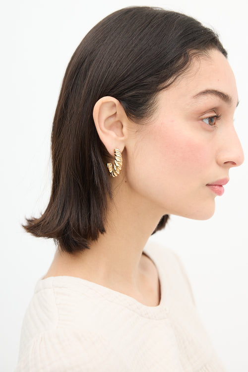 Mejuri Gold Vermeil Croissant Dôme Earrings