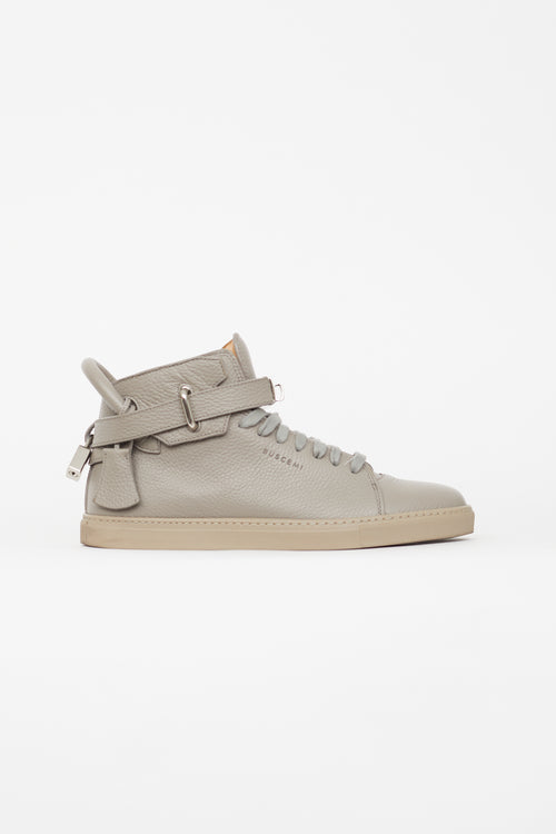 Buscemi Grey Leather 100MM Sneaker