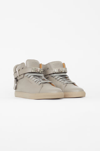 Buscemi Grey Leather 100MM Sneaker