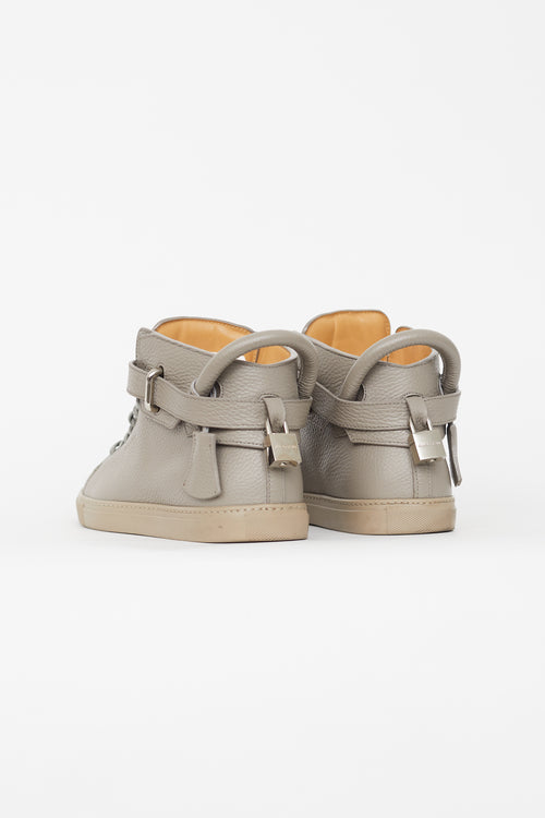 Buscemi Grey Leather 100MM Sneaker