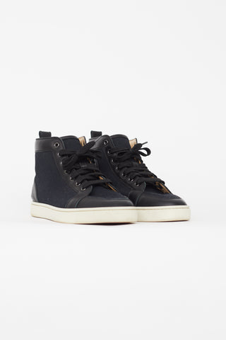 Christian Louboutin Black Canvas Louis Sneaker