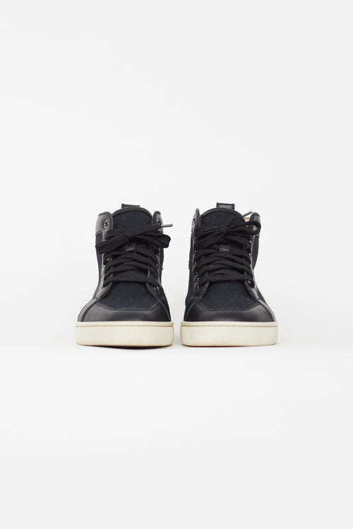 Christian Louboutin Black Canvas Louis Sneaker