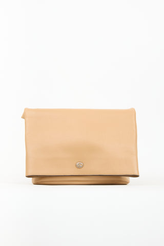 Michael Kors Beige Leather Gloria Messenger Bag