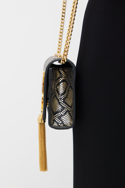 Saint Laurent Black 
Multicolour Print Kate Crossbody Bag