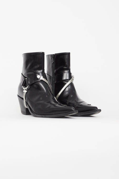 MISBHV Black Patent Cowboy Boot