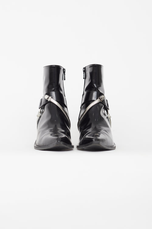 MISBHV Black Patent Cowboy Boot