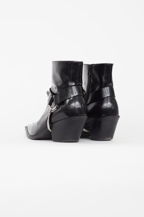 MISBHV Black Patent Cowboy Boot