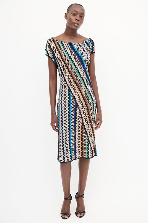 Missoni Black 
Multi Chevron Knit Dress