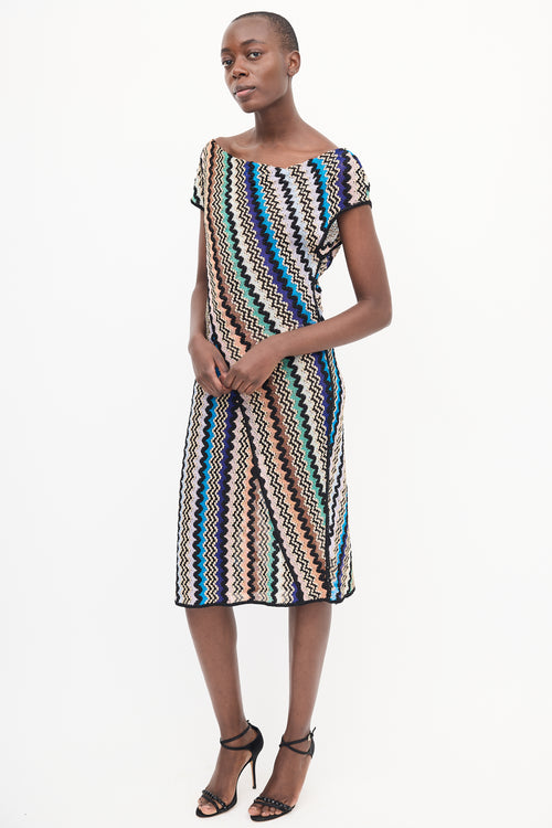 Missoni Black 
Multi Chevron Knit Dress