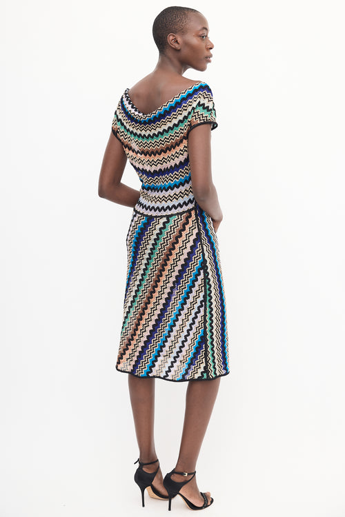 Missoni Black 
Multi Chevron Knit Dress