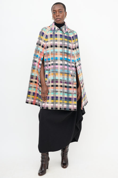 Missoni Plaid Wool Cape