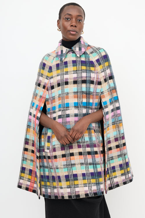 Missoni Plaid Wool Cape