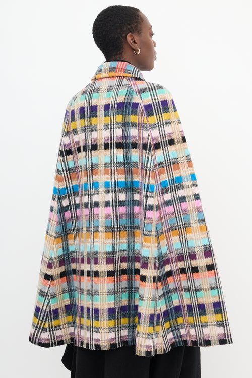 Missoni Plaid Wool Cape