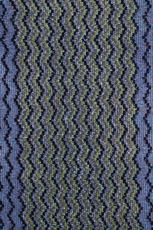 Missoni Blue 
Green Wool Blend Chevron Scarf