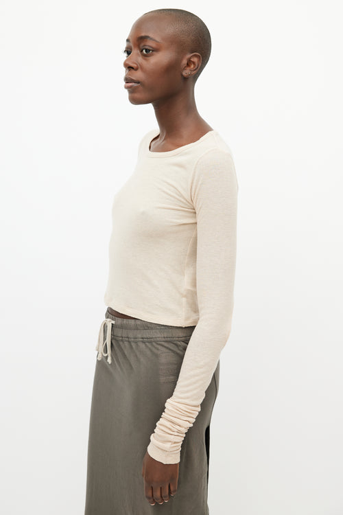 MM6 Maison Margiela Beige Cut Out Top